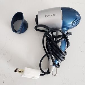 Bomann Blue and Silver Hair Dryer - Italian Plug